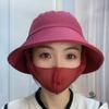 With Mask Agricultural Work Hat Bucket Hat Dust Mask Hat Fisherman Hat Protect Neck Anti-uv Four Seasons Sunscreen Hat