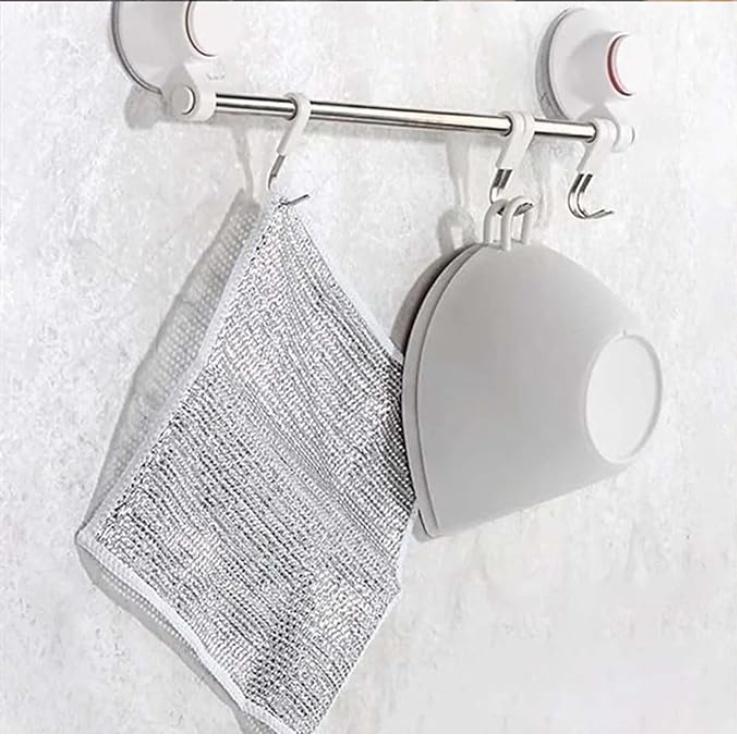 Non-Scratch Wire Dishcloth, Dishwashing Rags for Wet and Dry, Easy Rinsing, Reusable,for Kitchen Cleaning for Dishes, Sinks, Stove Tops