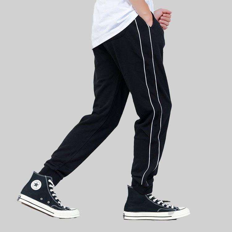 Converse Спортивные брюки мужские черные средние 10018256-A01