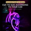 Светодиодная подсветка салона автомобиля, неоновая лента, RGB, подсветка окружающей среды, управление через приложение, аксессуары для украшения центральной консоли автомобиля