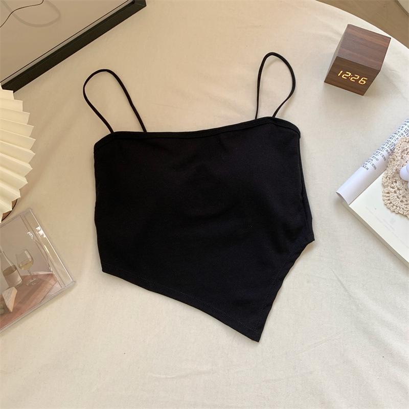 Сладкий и пряный женский жилет с открытой грудью и небольшой бретелькой через шею с фиксированной чашкой, собранной для предотвращения легкой вентиляции