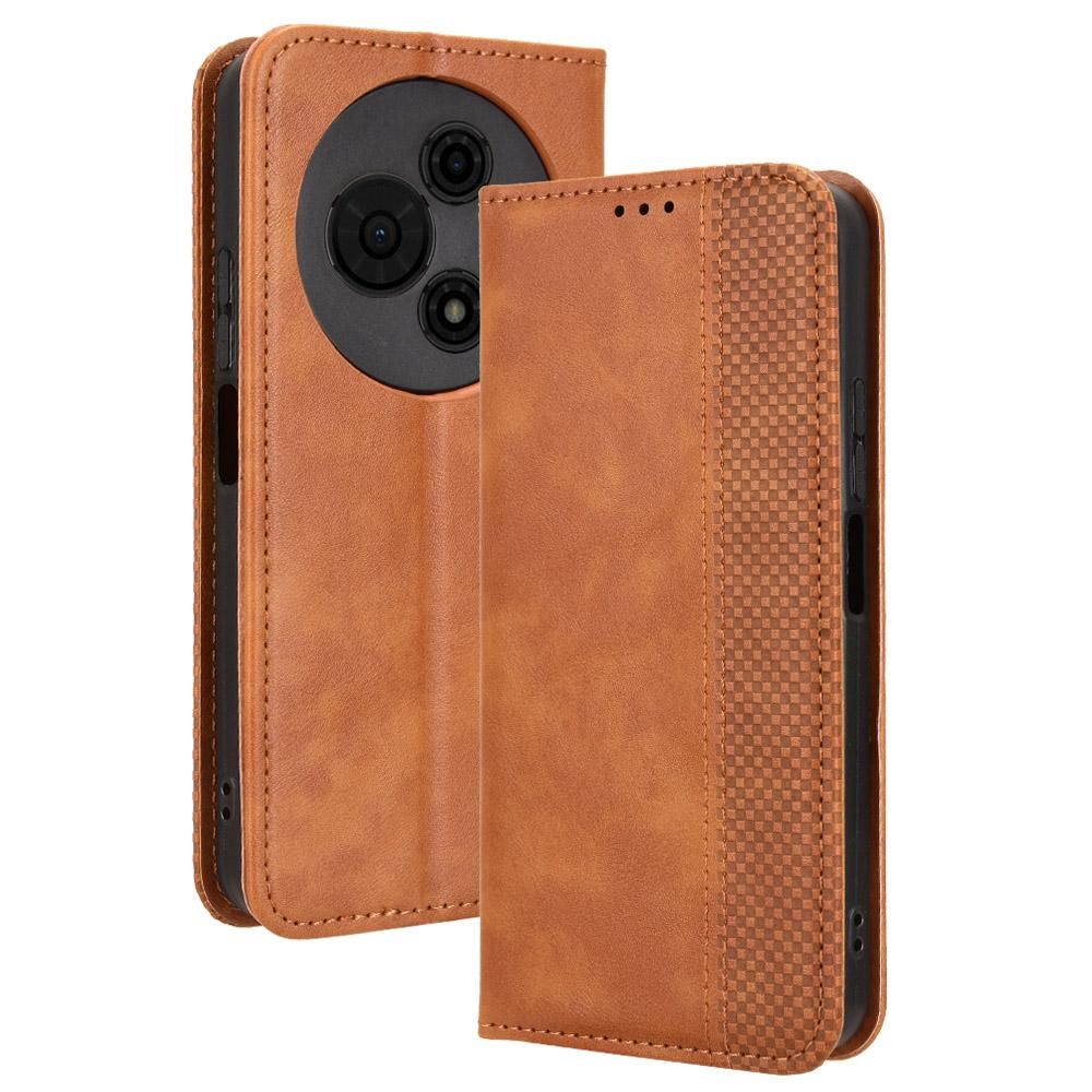 Для TCL 605 4G/60 SE Кожаный чехол-кошелек с подставкой Ретро текстура Чехол для телефона