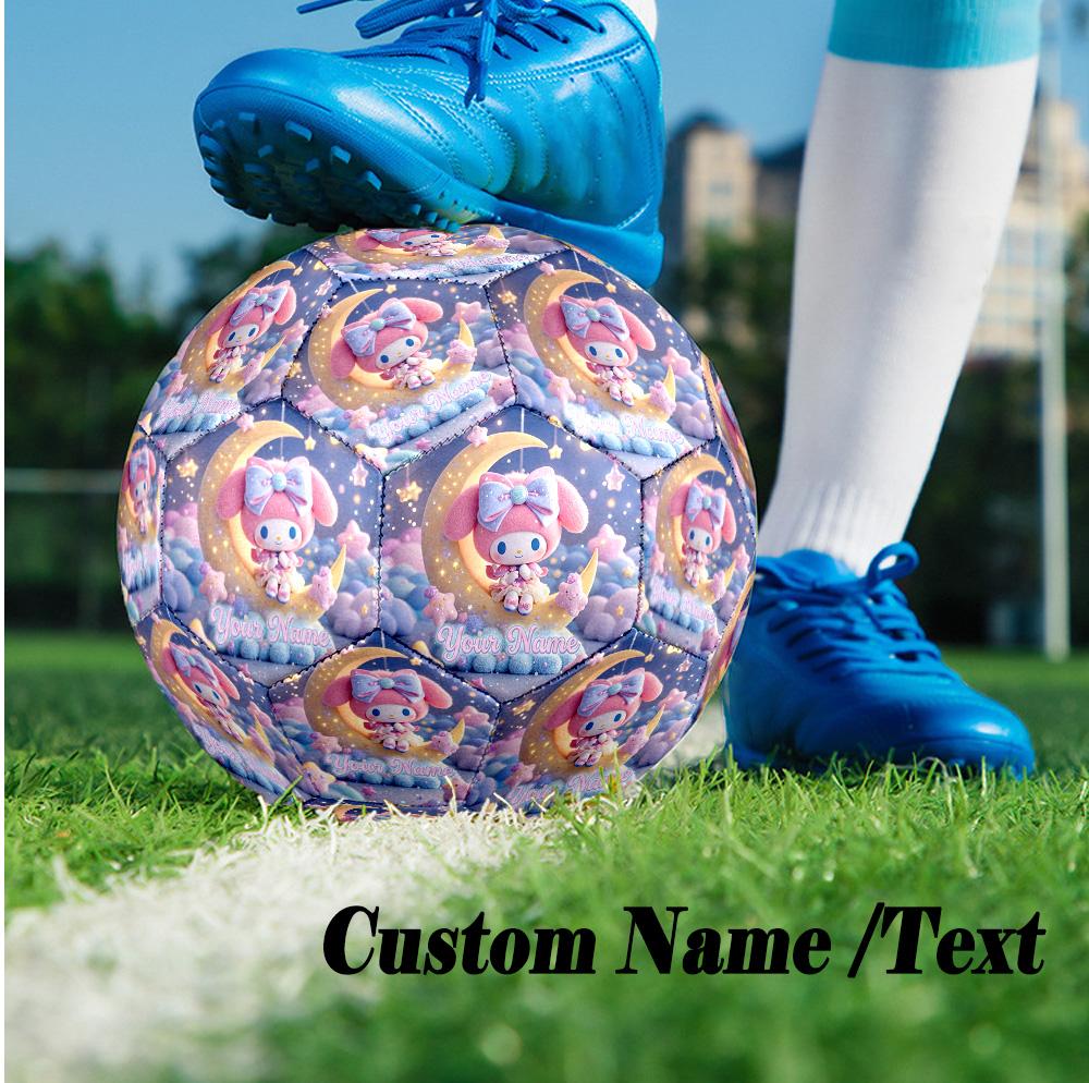 Custom Text Size 5 Soccer Ball, Standard Match Football For OutdoorMy Melody