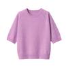 MUJI Hemp Blend Crew Neck Sleeve Size S Women's UV-Cut 3/4 Sweater, Pink, (BA1OIA4S)