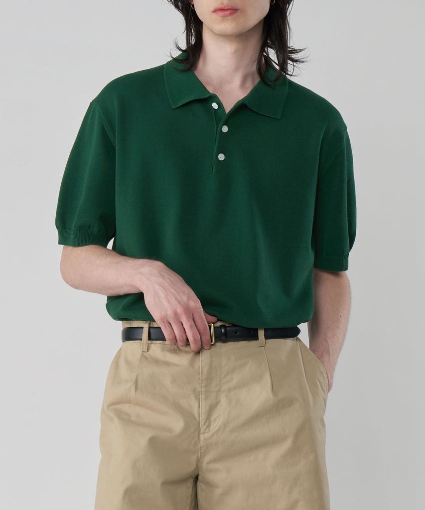UNTAPPED STUDIO Washable Cool Cotton Short Sleeve Collared Knit 4 Colors (Type A)