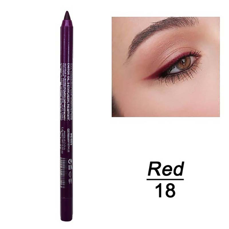 Waterproof Eyeliner Pencil Long Lasting Pigment Brown Black Glitter Eyeiner Pen for Women Fashion Color Eyes Make Up Cosmetics Blooming Eyeliner