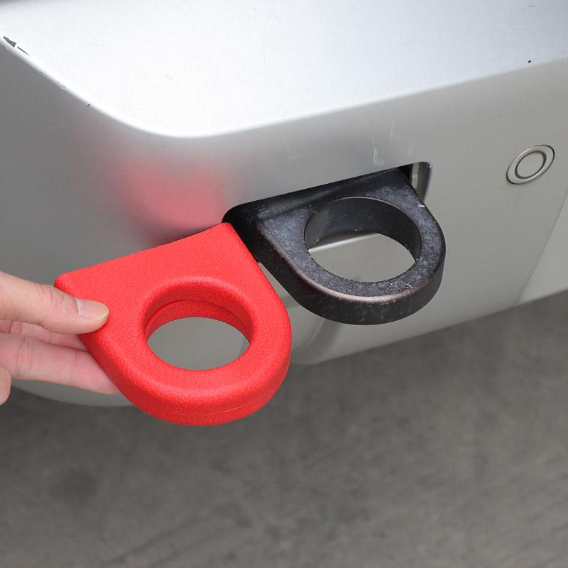For Land Rover Defender 110 2020-2025 TPE Car Iron Tow Hook Rescue Rear Trailer Hook Protective Decorative Accessories E5