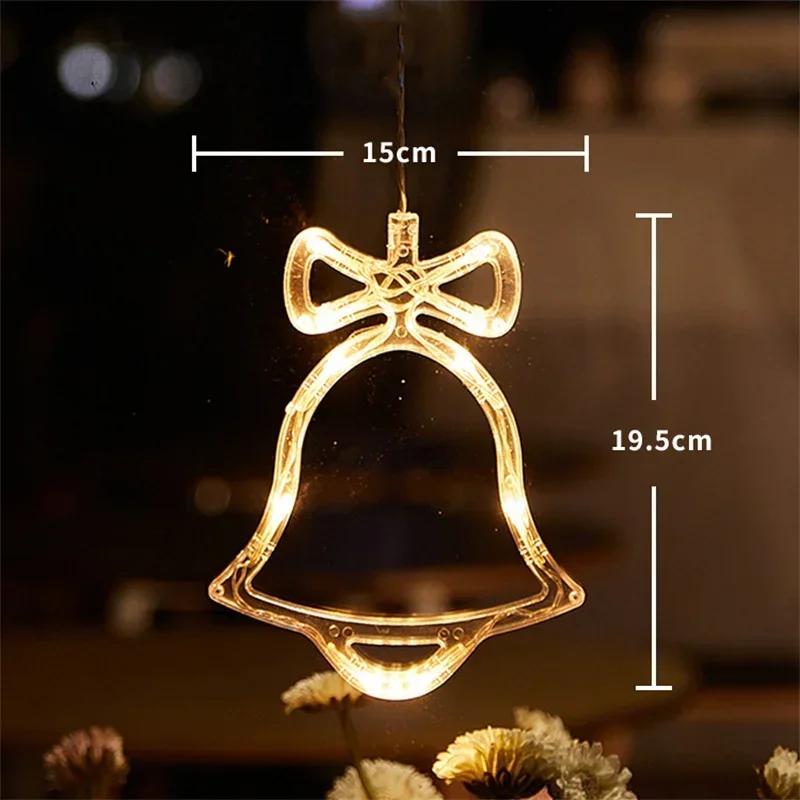 Xiaomi Christmas LED Snowflake Light Santa Hanging Sucker Lamp Window Ornaments Decoration for Home Xmas New Year Decor String Lights