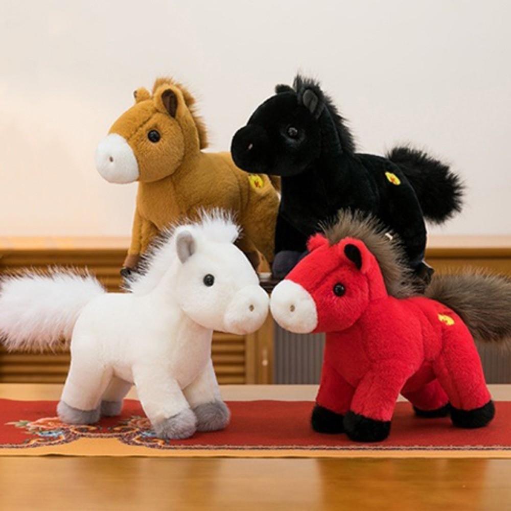 Милые Плюшевые Игрушки Лошадка Удачи Фигурка Пони Зодиака Лошадь 2026 Плюшевая Кукла Лошадь Год Лошади