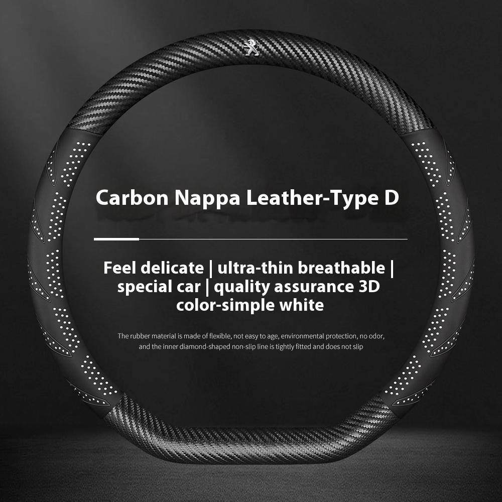 For Peugeot 107 108 206 207 208 301 307 308 406 407 408 508 607 106 3008 4008 5008 GT Car Ventilate Leather Steering Wheel Cover