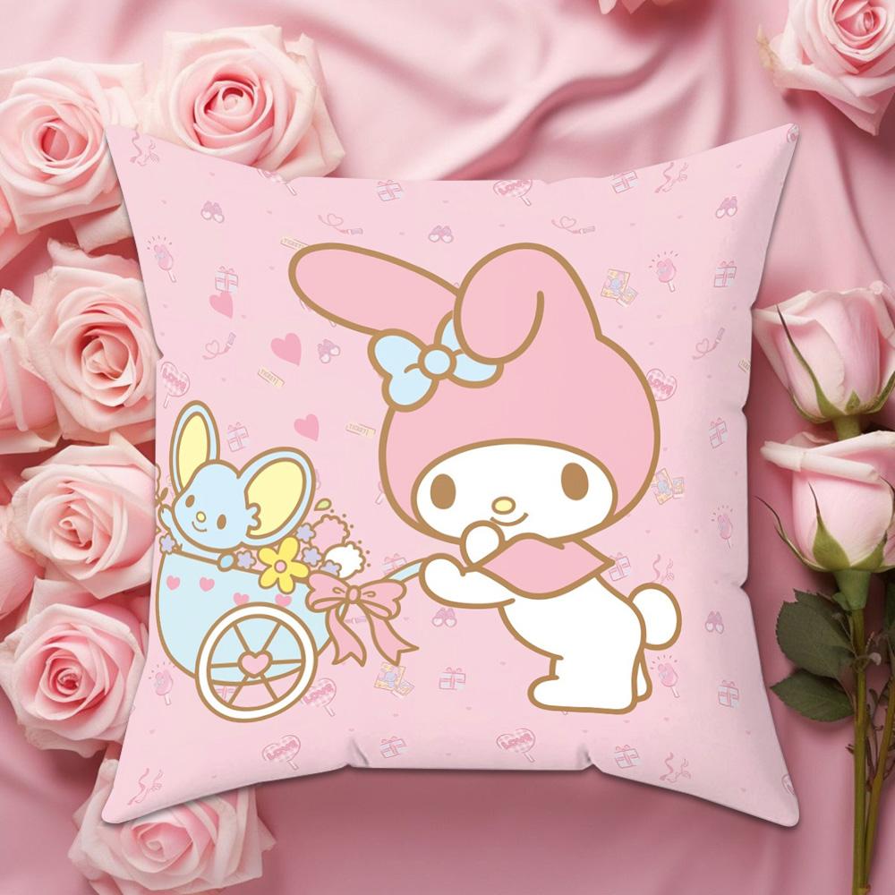 Декоративные подушки Sanrio для дивана Наволочка Декор Мелоди Наволочка для гостиной 45X45 Чехлы для подушек Домашний декор 45X45См