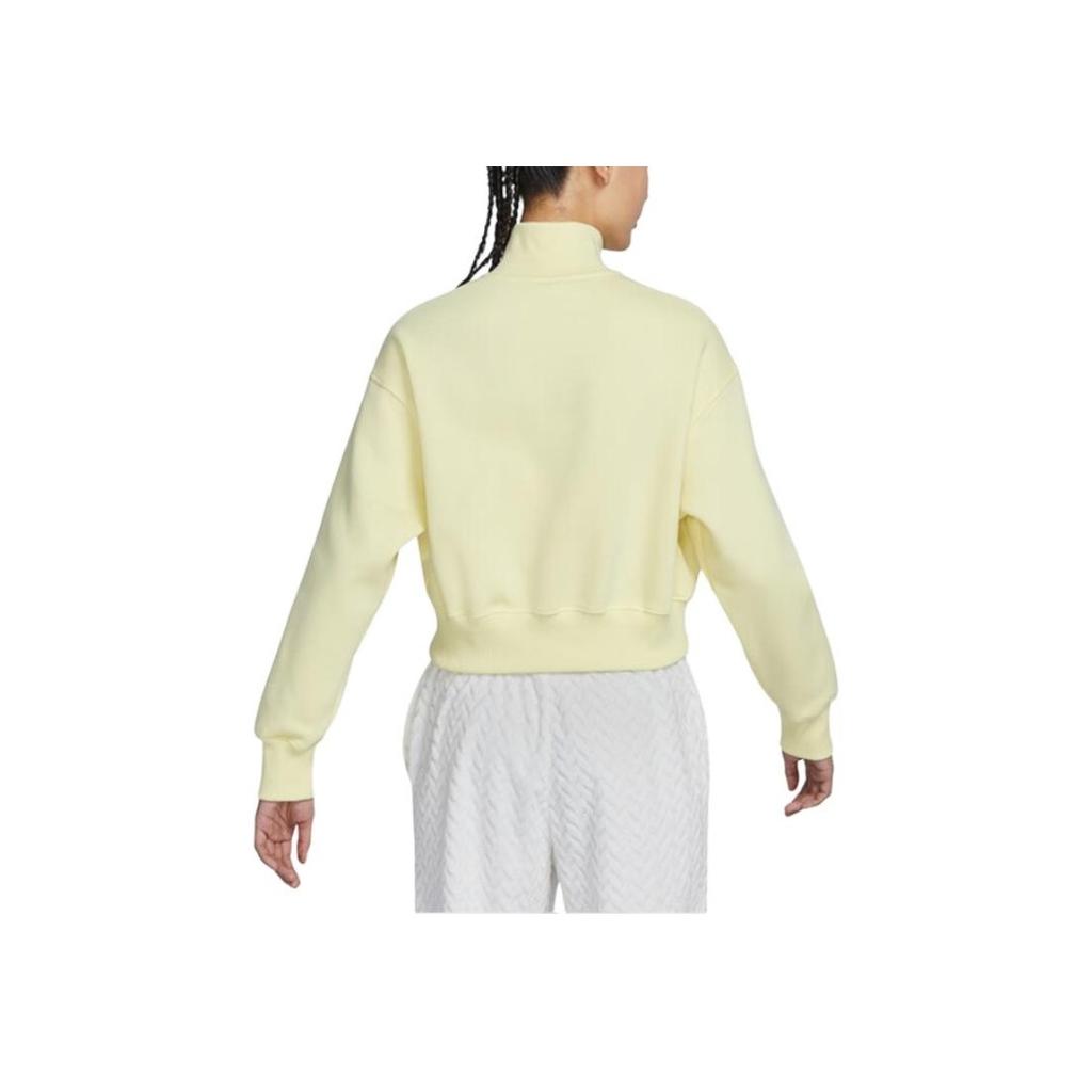 Nike Спортивный воротник-стойка Тренировочный повседневный худи Женские толстовки Желтый DQ5768-706