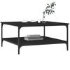  Coffee Table, Black, 80x80x40 Cm, Wood-based Material