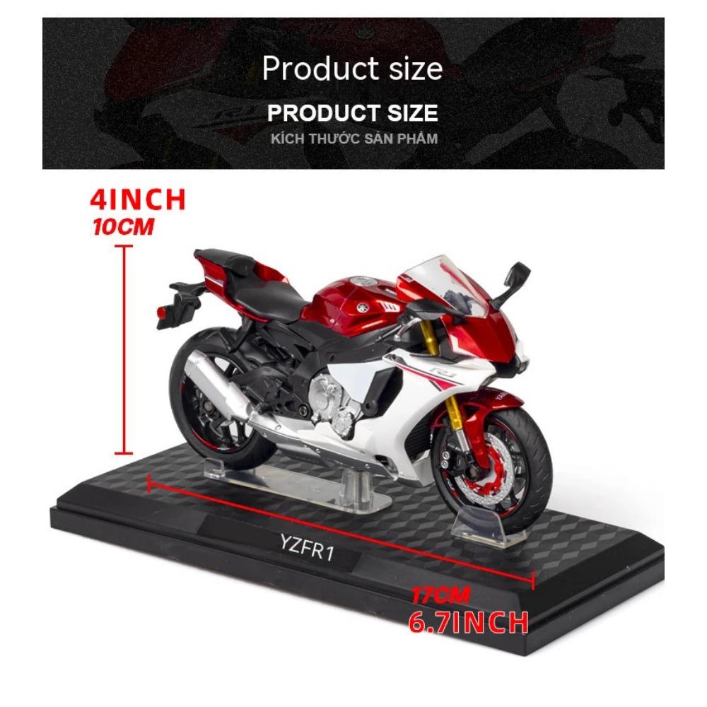 Масштаб 1/12 Модель мотоцикла Литой металл с пластиковыми деталями Мотоцикл 2020 YAMAHA YZF-R6