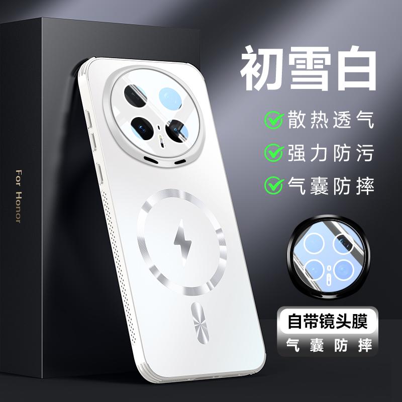 Для Huawei Honor Magic 8 Pro Чехлы Жесткий Матовый Магнитный Беспроводная Зарядка Защита Камеры Задняя Панель Телефона Для Magic 8 8Pro Чехол