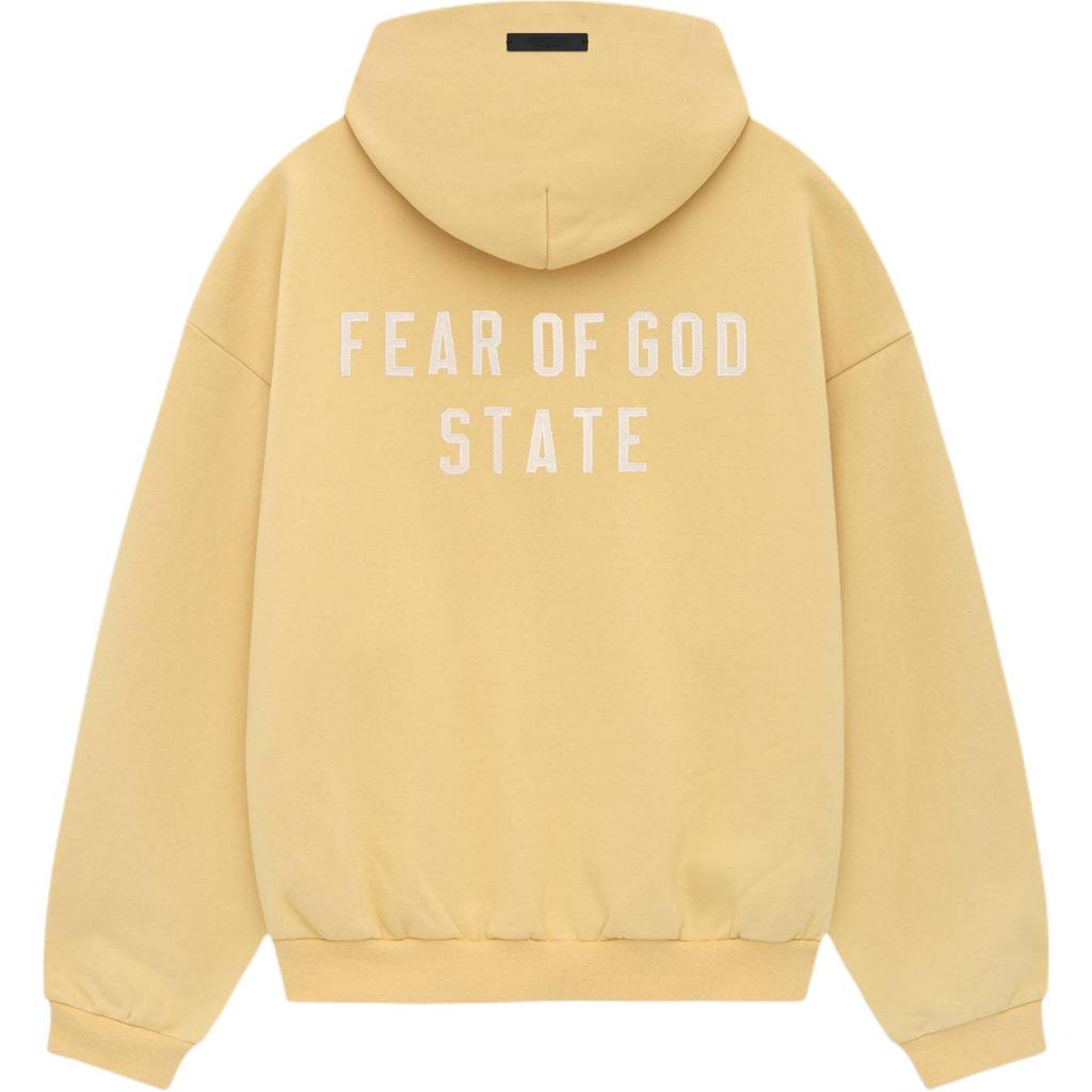 Fear of God Essentials Heavy Fleece Full Zip Hoodie Amber Men Tops Yellow 192BT246243F