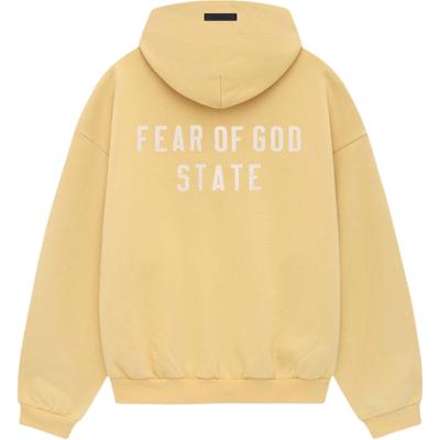 Fear of God Essentials Heavy Fleece Full Zip Hoodie Amber Men Tops Yellow 192BT246243F