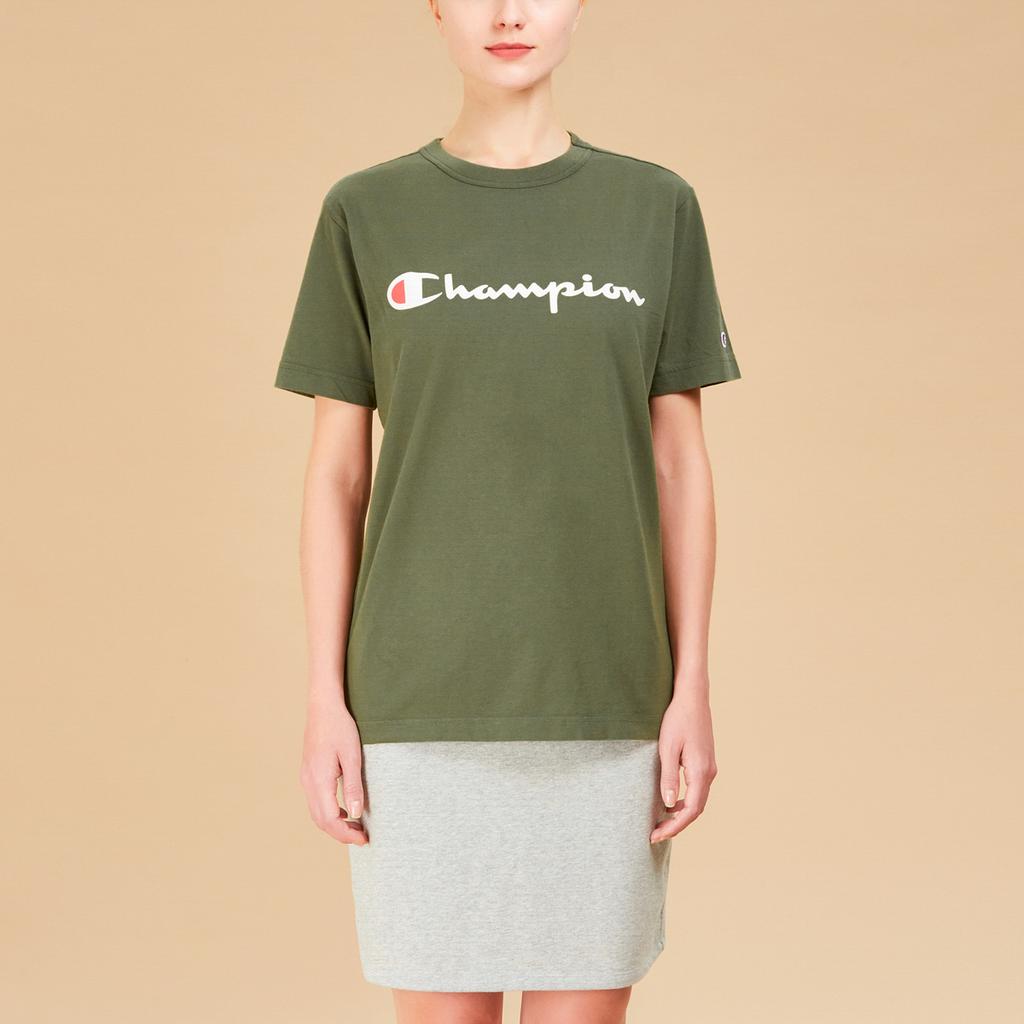 Champion T Shirt Unisex Army Green C3-P302-570