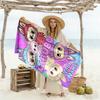 Labubu Personalized Text Beach Towel Super Soft Microfiber Quickdry Fabric Suitable for Swimming Gym Camping Yoga Vacation
