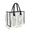 Elegant Floral Pattern Tote Bag Casual Large Capacity Daily Portable Shopping Shoulder Handbag