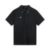 Li Ning Серия Спортивный Стиль Однотонная Удобная Дышащая Универсальная Футболка-поло с коротким рукавом Мужские Футболки-поло Черный APLV063-2