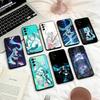 H-Hatsune Аниме Мику Чехол для телефона для Samsung S25,24,23,22,30,21,10,9,Ultra,Plus,Lite,FE,4,5 G Мягкий черный чехол