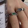 Style Vintage Unique Adjustable Rainbow Zircon Ring For Women Jewelry Fashion