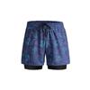 Men's Quick-Dry Double-Layer Swim Trunks with High Elastic Waist and Anti-Embarrassment Lining