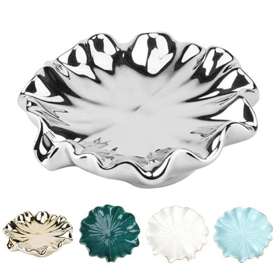 Мыльница Компактная, легко моющаяся Керамика в скандинавском стиле Мыльница в форме листа лотоса Полка для ежедневного использования