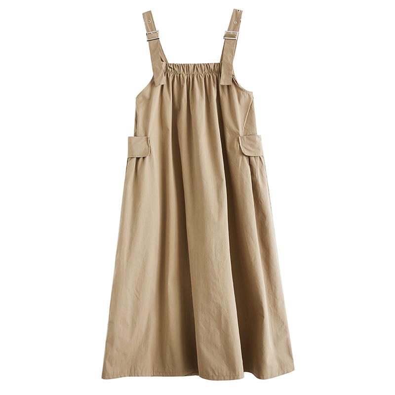 Элегантный летний корейский сарафан большого размера на тонких бретелях