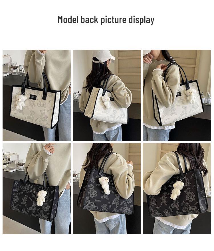 Женская сумка-тоут большой вместимости 2025 года: Новая повседневная сумка через плечо для работы и учебы