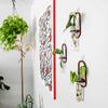 1Pc Plastic Originality Wood Simplicity Hydroponic Vase Countryside Plant Cultivation Test Tube Rack Wall-mounted