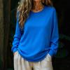 Autumn New Women's Casual Loose Fashion Solid Color Long-sleeved Round Neck Pullover Sweatshirt