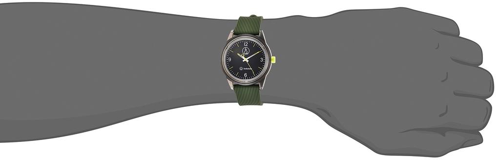 Watch Analog Smile Solar Waterproof Urethane Belt Black X Green [Citizen Q&Q] RP10-006 Men's