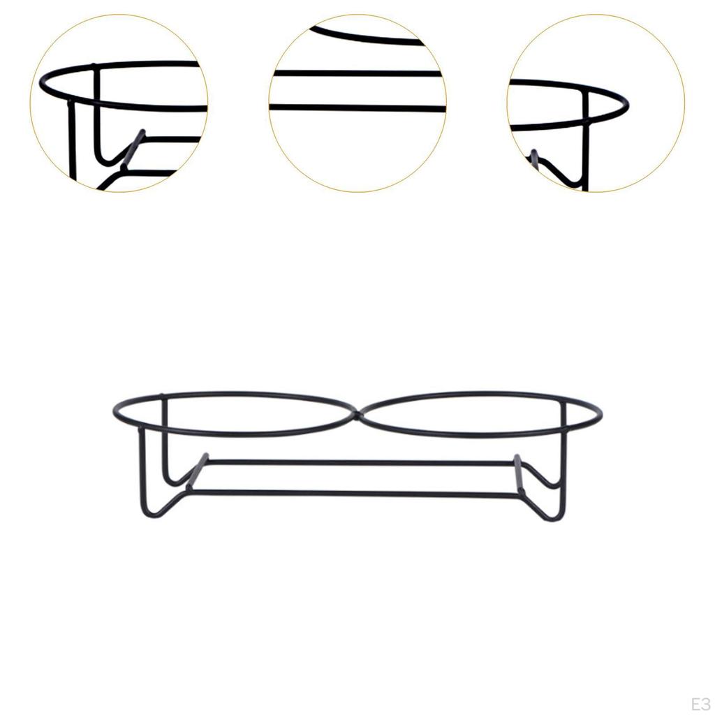 Elevated Bowl Stand Carrier Solid Metal Lightweight Accessories Iron Frame Feeding Station for Dogs