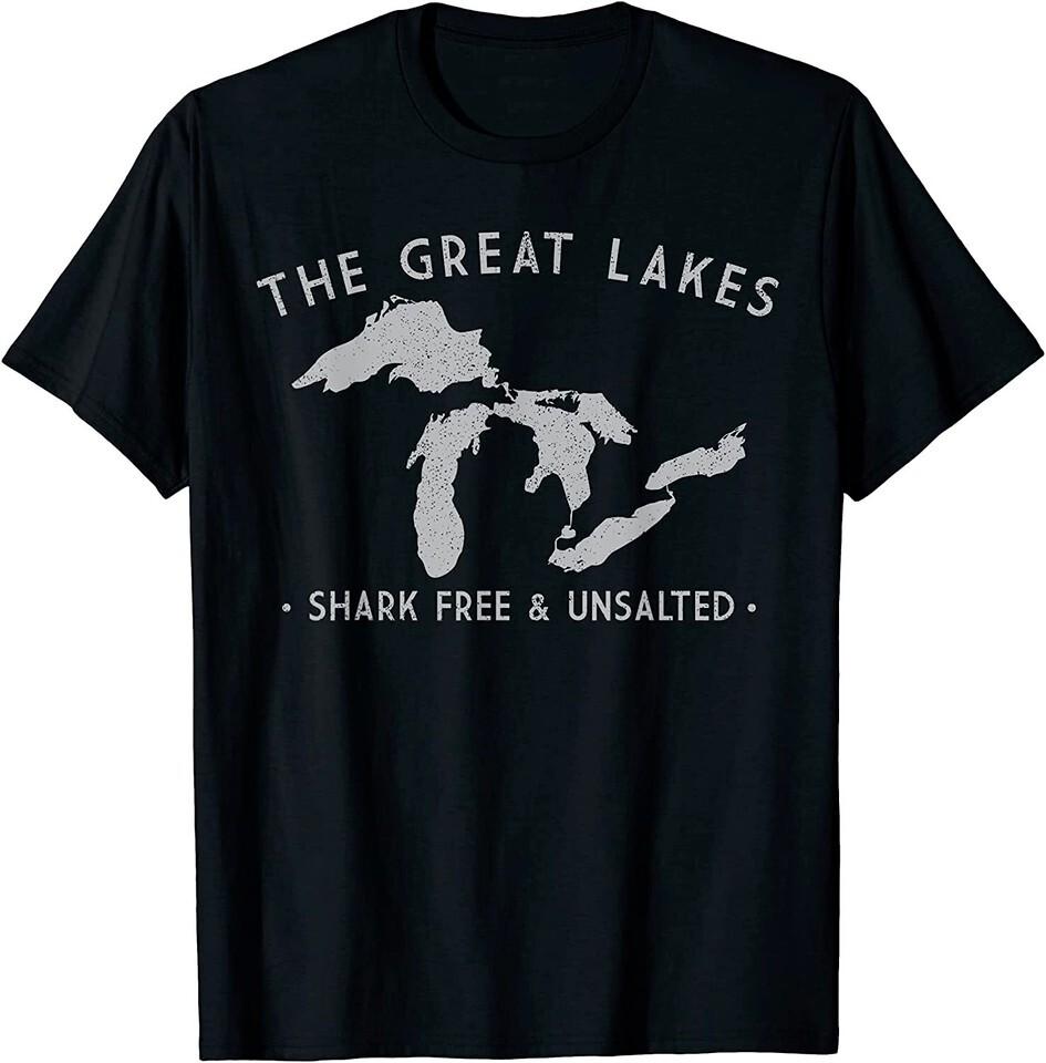 НОВАЯ ОГРАНИЧЕННАЯ серия Great Lakes Акула Без соли и с юмором Винтажная футболка