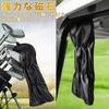 Golf Wood Cover Set of 3 (1FH) for DriverFairway WoodUtility Club Head Cover Black Synthetic Leather The Golf Father