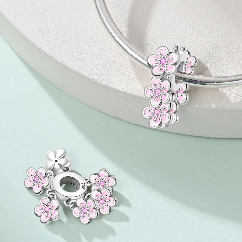 Новые Шармы-Разделители в виде Цветка Маргаритки Медно-Розовый Цветок Бабочка Сердце Птица Бусины Для Ожерелья Браслета Ювелирных Изделий Сделай Сам