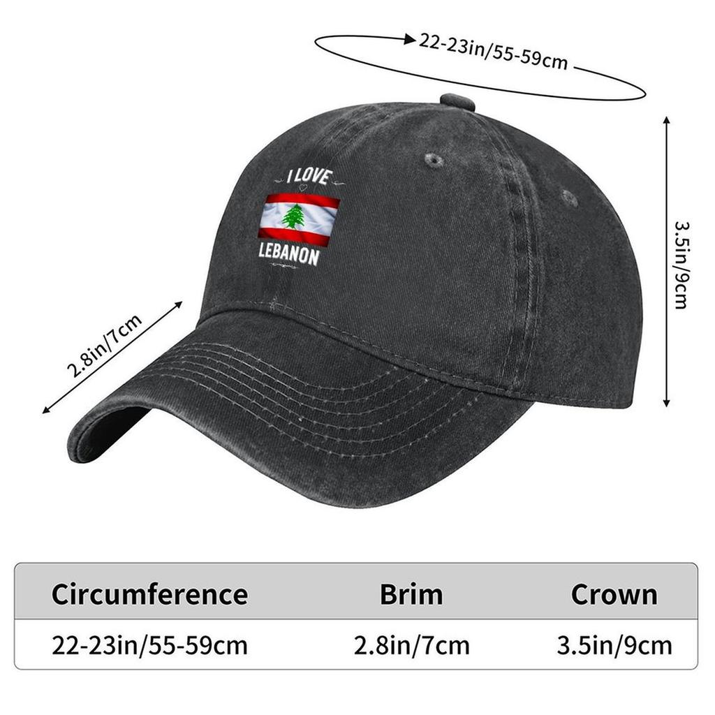 I Love Lebanon Baseball Cap Golf Cap Military Cap Man Brand Man Sun Female Mens