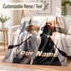 Chainsaw Man Custom Name Flannel Throw Blanket Soft Warm for Sofa Bed Indoor Home Use