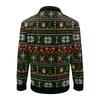 Men's Christmas Cotton Pullover Long Sleeve Outdoor Shirt Vintage Corduroy Button Stand Collar Shirt Casual Sweatshirt Christmas Print Top