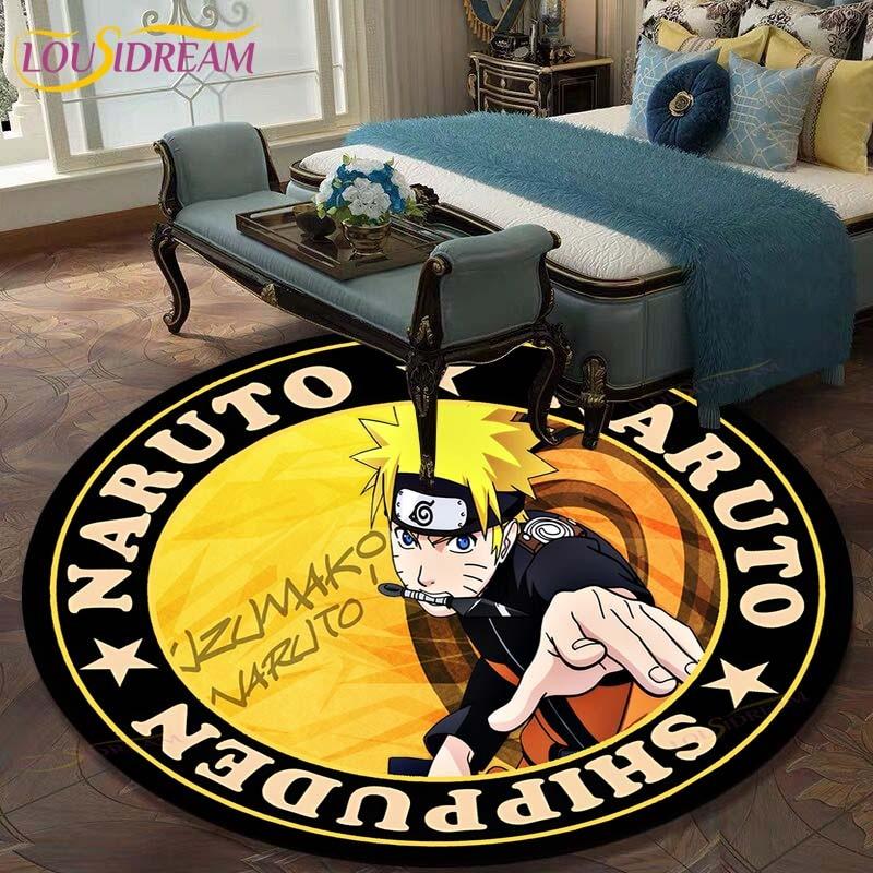 Круглый ковер с рисунком Наруто для гостиной, детский коврик, напольный коврик, коврик для ванной, ковер для спальни, коврик для детской комнаты