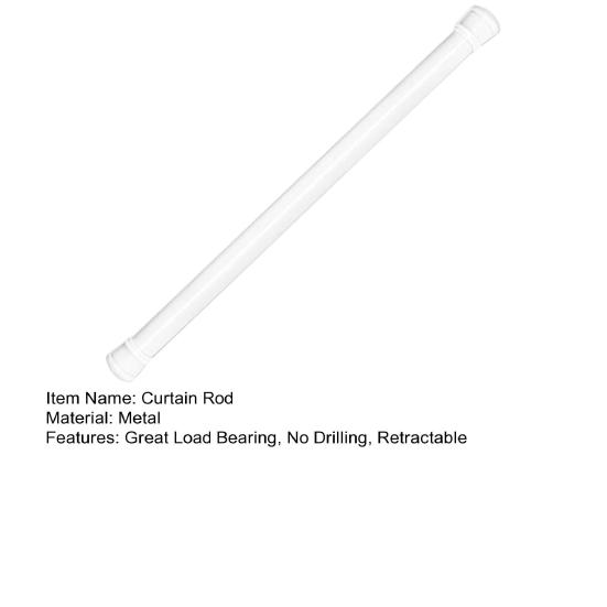 Карниз для штор с противоскользящим портом, текстурированный дизайн, простая установка, пружинный стержень для штор, душевых дверей