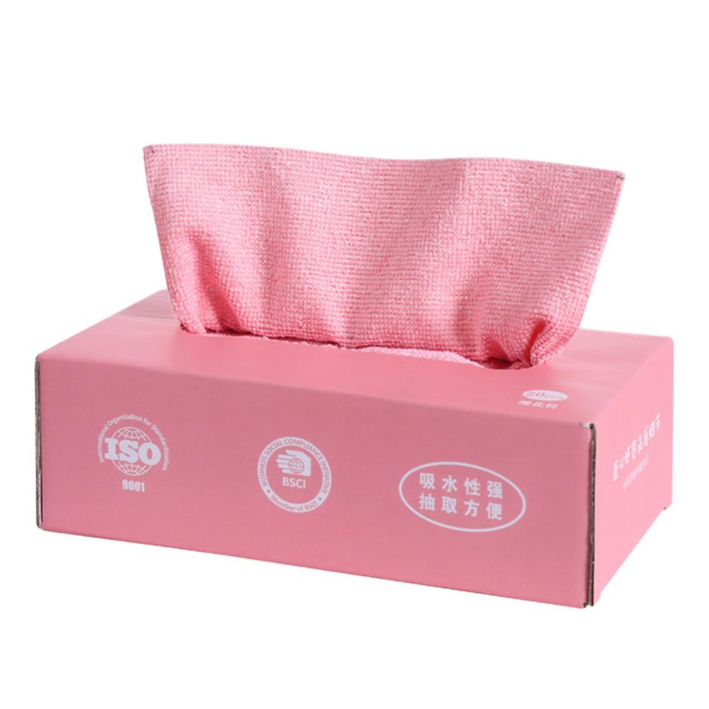 20Pcs/box Microfiber Towel Absorbent Kitchen Cleaning Dishcloth Non-stick Oil Dish Rags Napkins Tableware Home Cleaning Towels