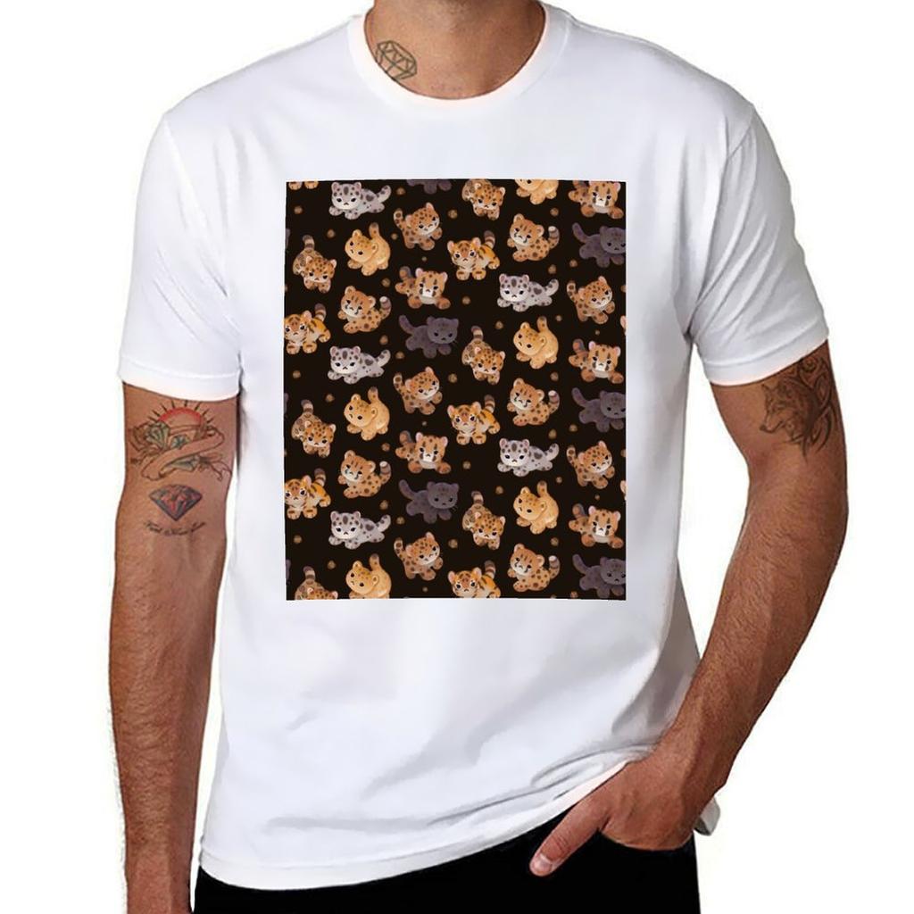 The Year Of Big Cat Cubs Dark Tshirt All Match Basic Short Sleeve Top