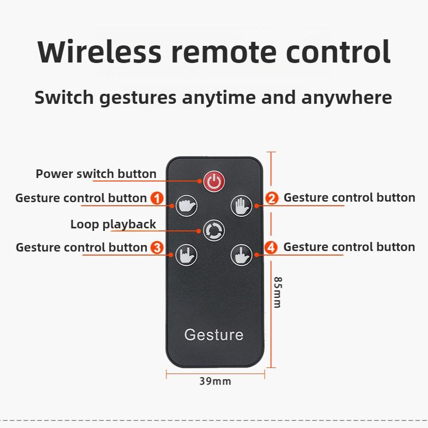 Car LED Finger Gesture Light for Rear Window LED Fun Interactive Gestures Palm Light Decoration