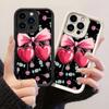 JT129 Вишневое Сердце для iPhone 17 16 15 Pro Max Samsung S26 S25 S24 Ultra A17 A16 A07 A56 A06 Xiaomi 15T Redmi 15c 14c 13C Note 13 Мягкий Чехол из ТПУ