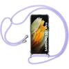 Case - Booling - for Samsung -Galaxy S21 Ultra - TPU - Shockproof - Purple Lanyard