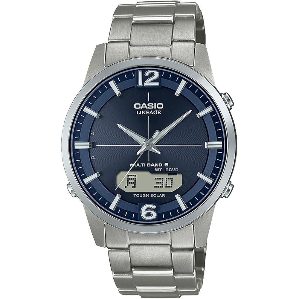 LINEAGE Мужские титановые часы Casio с солнечной батареей и радиоконтролем LCW-M170TD-2AJF (Официальный японский продукт) в серебре