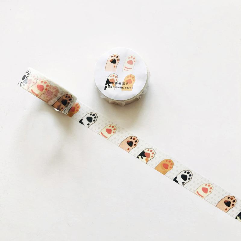 1.5*500cm Creative and cute cats and paper tape Adhesive Diy Scrapbooking Diary Album Junk Journal Supplies